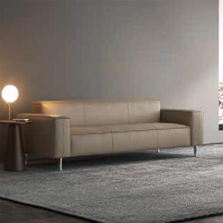 Combinación de sofá de textura avanzada de cuero para sala de recepción de oficina